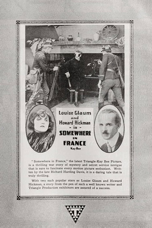 Movie poster for Somewhere in France (1916)