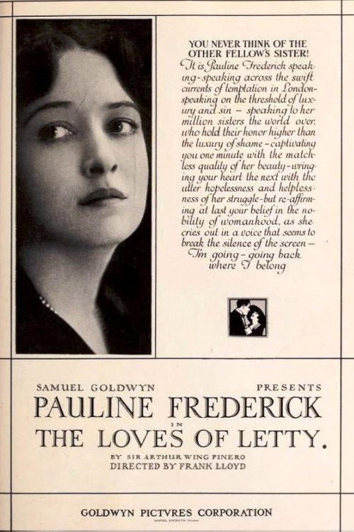 Movie poster for The Loves of Letty (1919)