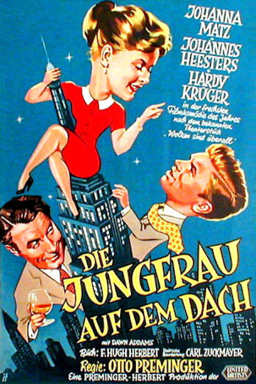 Movie poster for The Girl on The Roof (1953)