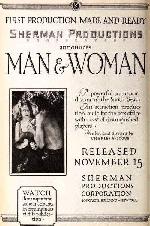 Movie poster for Man and Woman (1920)