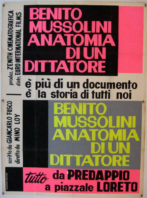 Movie poster for Benito Mussolini: Anatomy of a Dictator (1962)