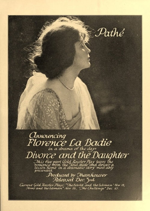Movie poster for Divorce and the Daughter (1916)