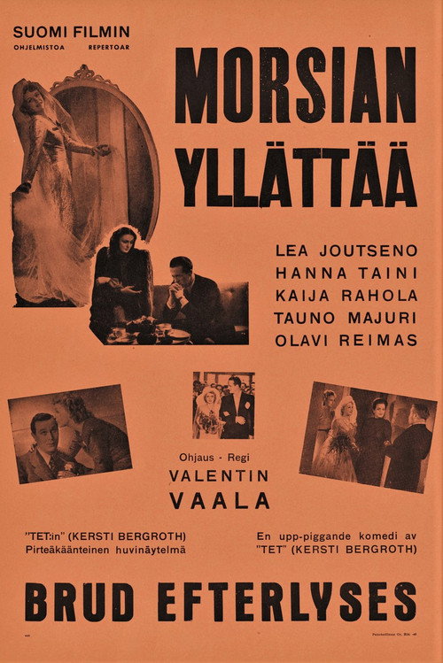 Movie poster for Morsian yllättää (1941)