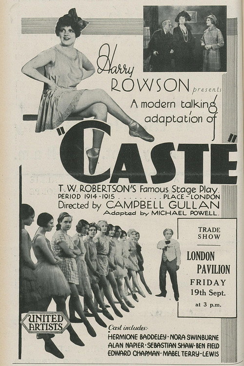 Movie poster for Caste (1930)
