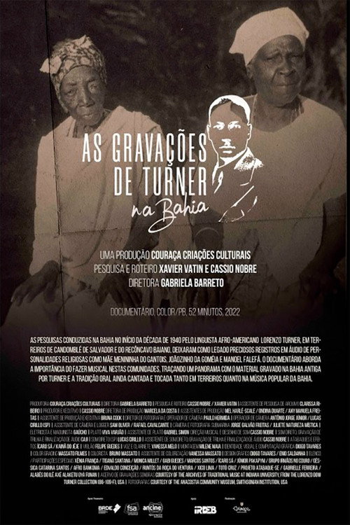 Movie poster for As Gravações de Turner na Bahia (2022)