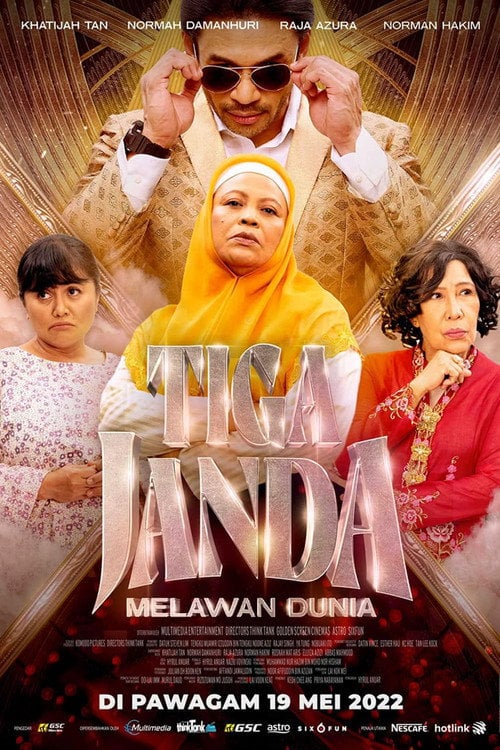 Movie poster for Sinposis Filem Tiga Janda Melawan Dunia (2022)