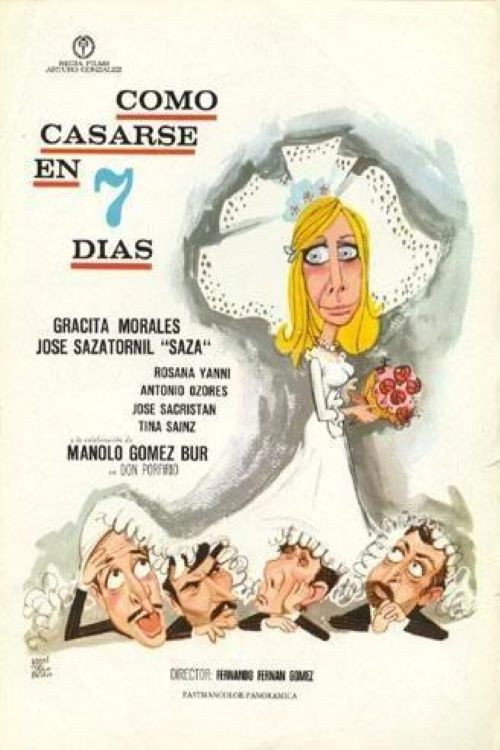 Movie poster for Cómo casarse en siete días (1971)