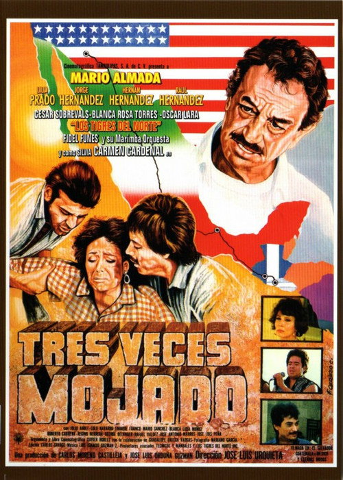Movie poster for Tres veces mojado (1989)