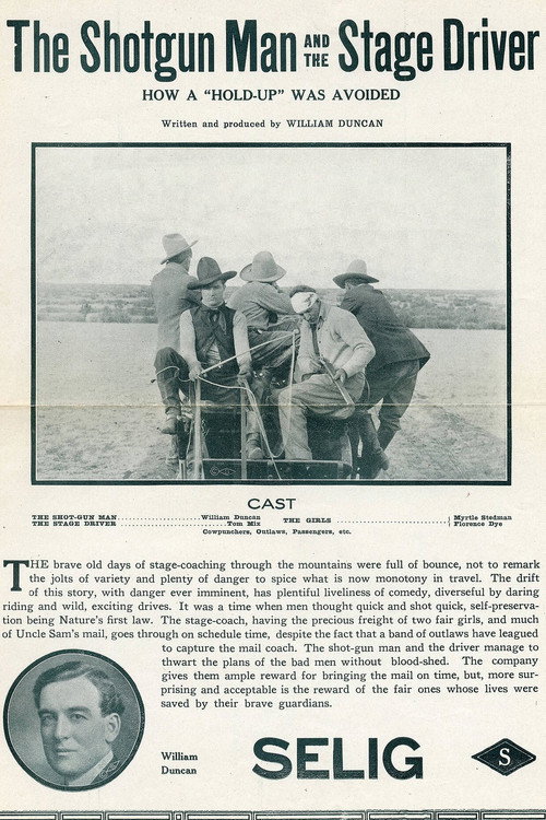 Movie poster for The Shotgun Man and the Stage Driver (1913)