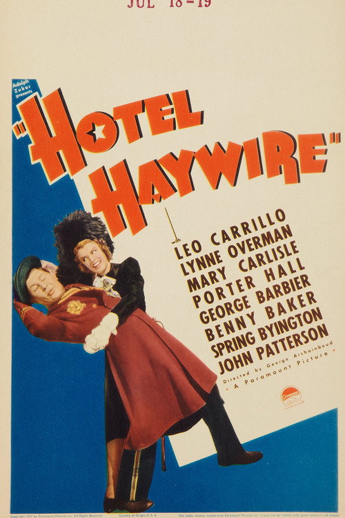 Movie poster for Hotel Haywire (1937)