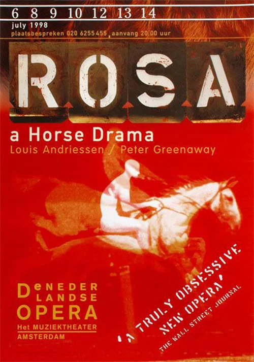 Movie poster for The Death of a Composer: Rosa, a Horse Drama (1999)