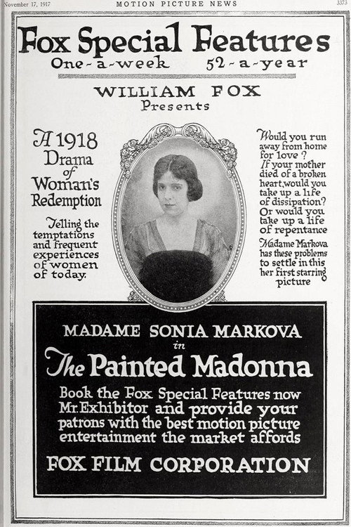 Movie poster for The Painted Madonna (1917)