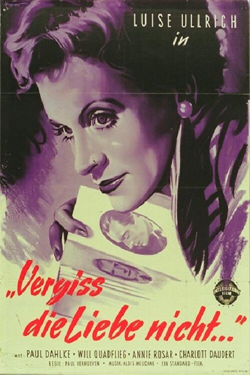 Movie poster for Vergiß die Liebe nicht (1953)