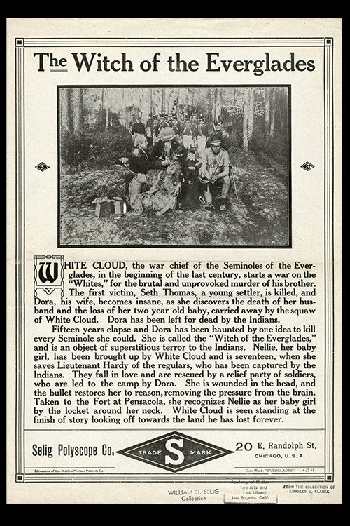 Movie poster for The Witch of the Everglades (1911)