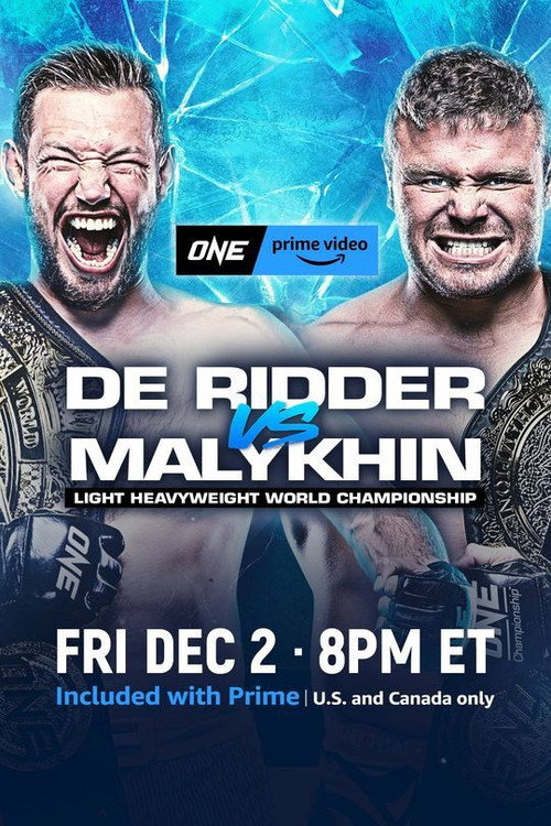 Movie poster for ONE on Prime Video 5: De Ridder vs. Malykhin (2022)