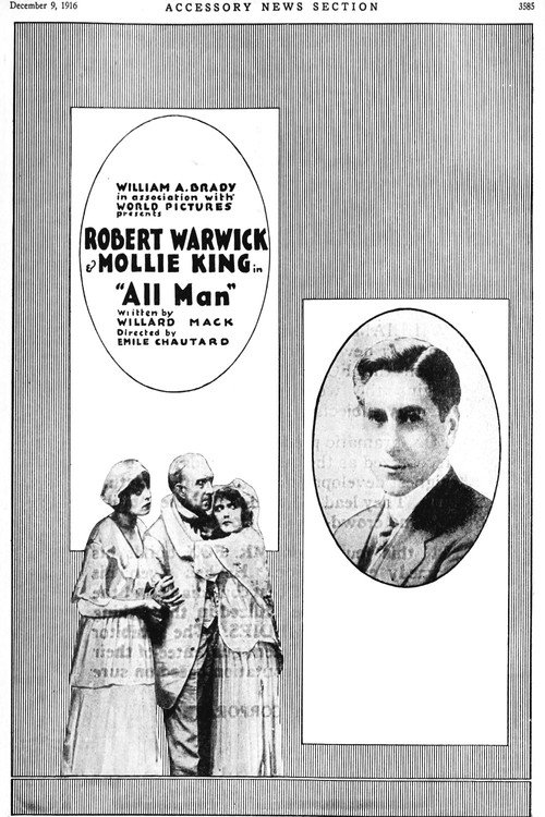 Movie poster for All Man (1916)