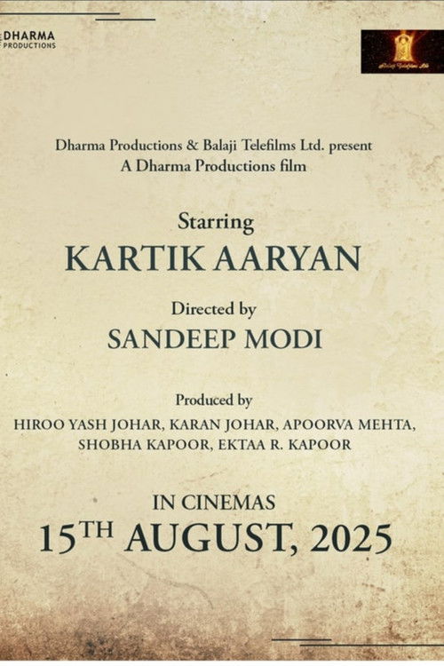 Movie poster for Untitled Sandeep Modi/Kartik Aaryan Project