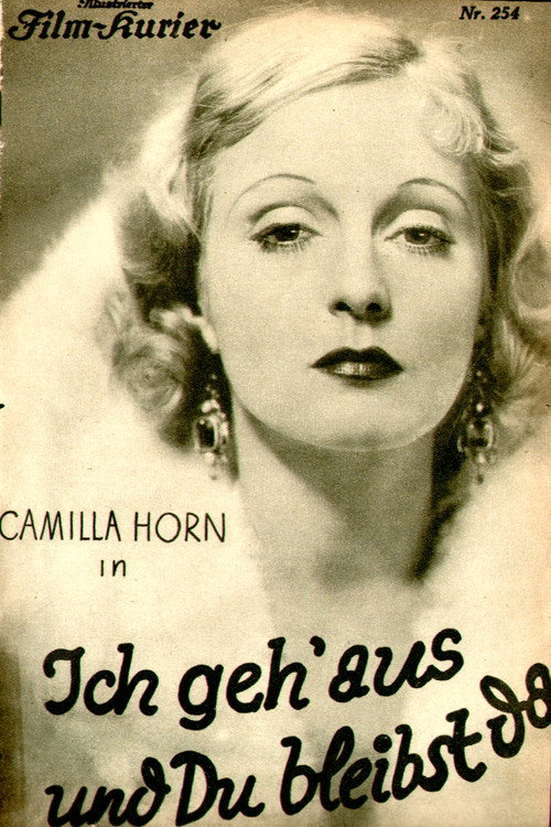 Movie poster for I Go Out and You Stay Here (1931)