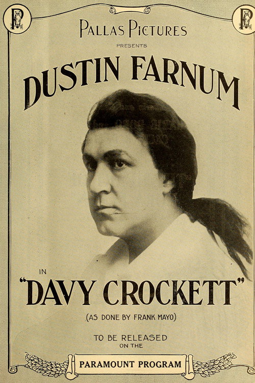 Movie poster for Davy Crockett (1916)