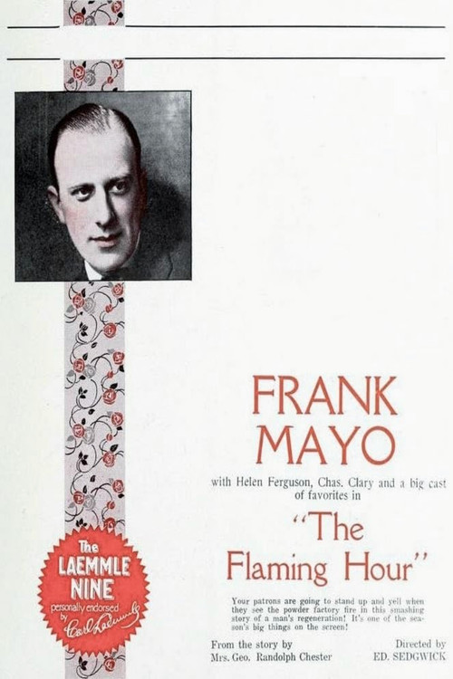 Movie poster for The Flaming Hour (1922)
