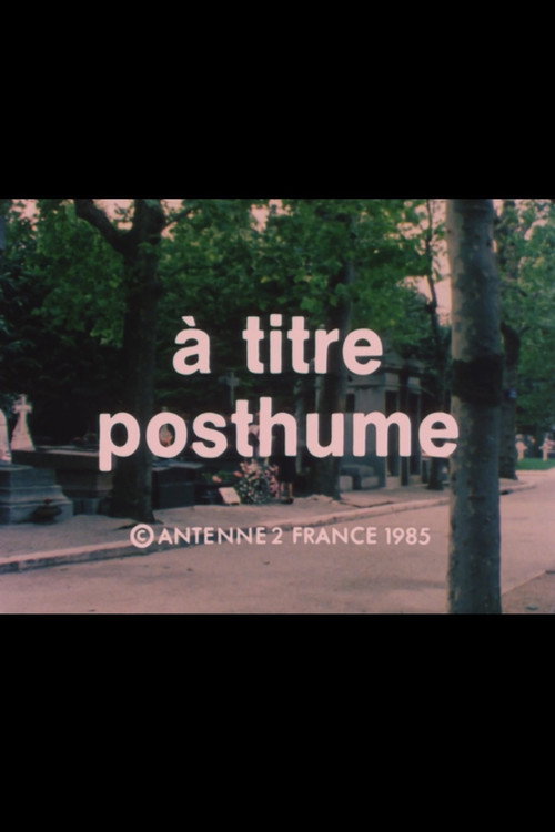 Movie poster for À titre posthume (1986)