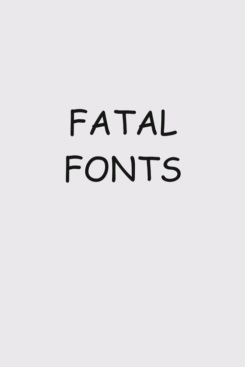 Movie poster for Fatal Fonts (2021)