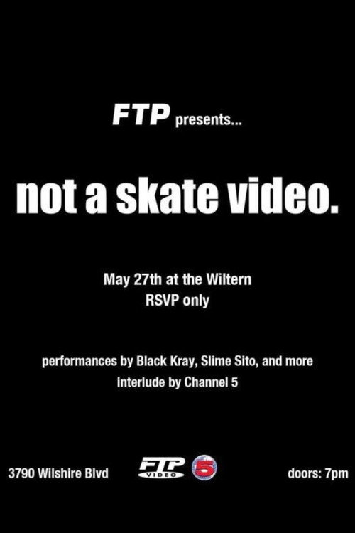 Movie poster for Not A Skate Video (2022)