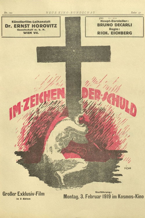 Movie poster for Im Zeichen der Schuld (1918)