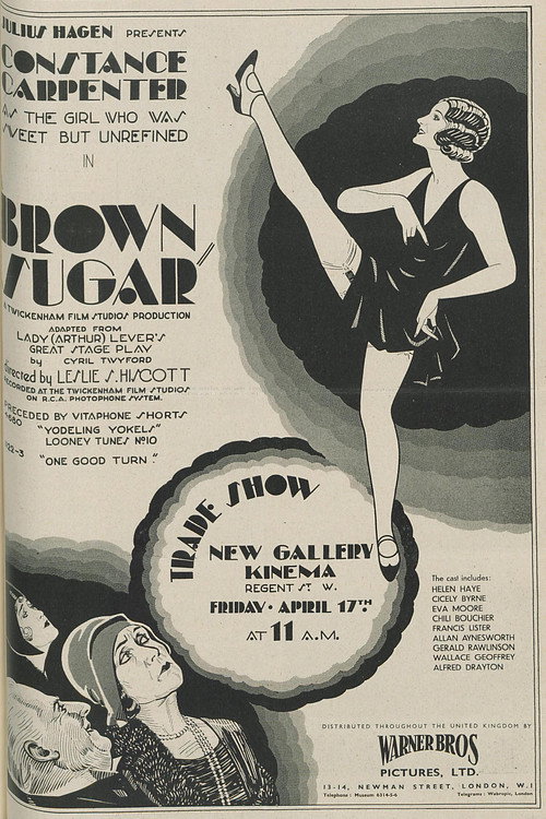 Movie poster for Brown Sugar (1931)