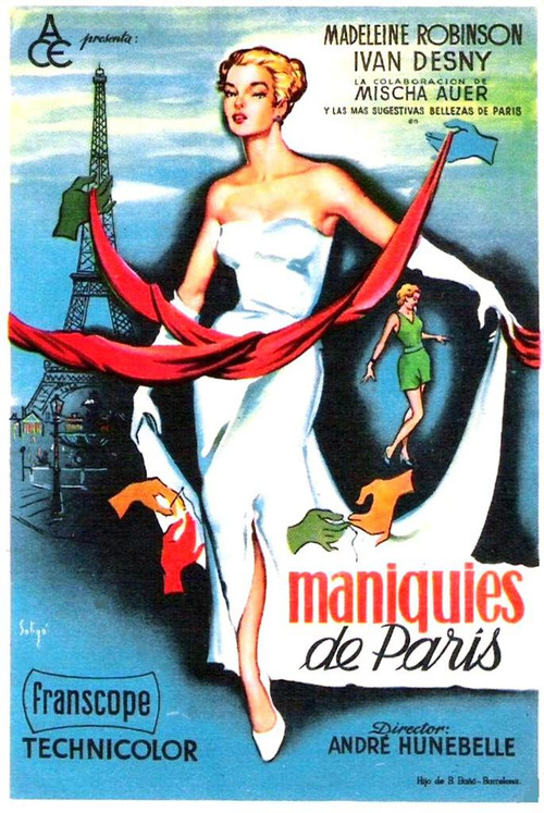 Movie poster for Mannequins of Paris (1956)