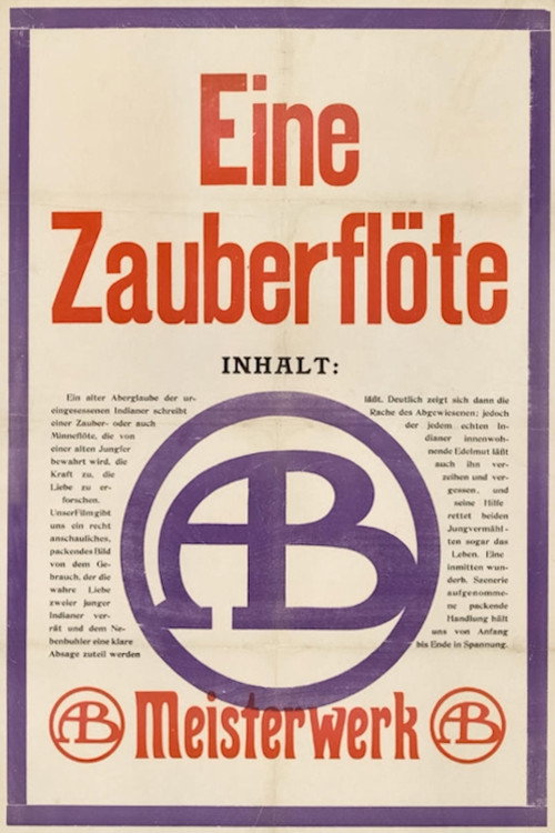Movie poster for The Song of the Wildwood Flute (1910)
