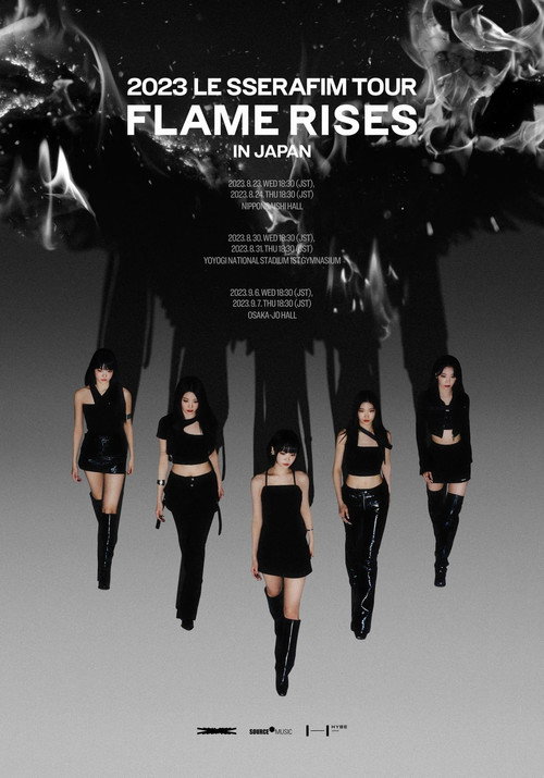 Movie poster for Flame Rises - Le Sserafim Tour in Japan 2023 (2023)