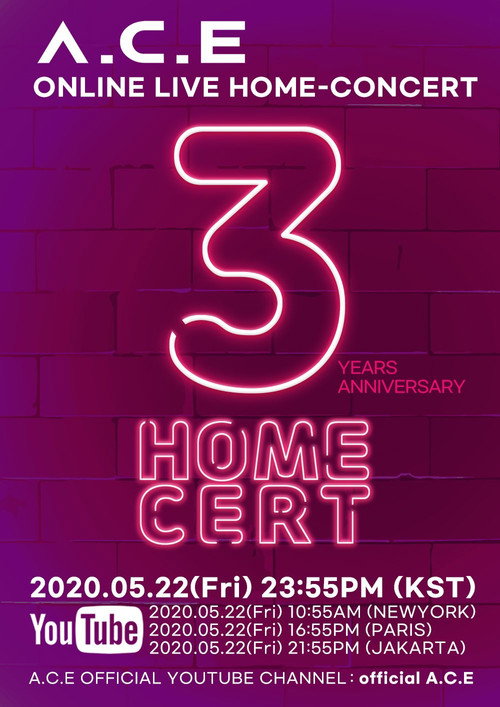 Movie poster for A.C.E 'HOMECERT' 3RD DEBUT-ANNIVERSARY (2020)