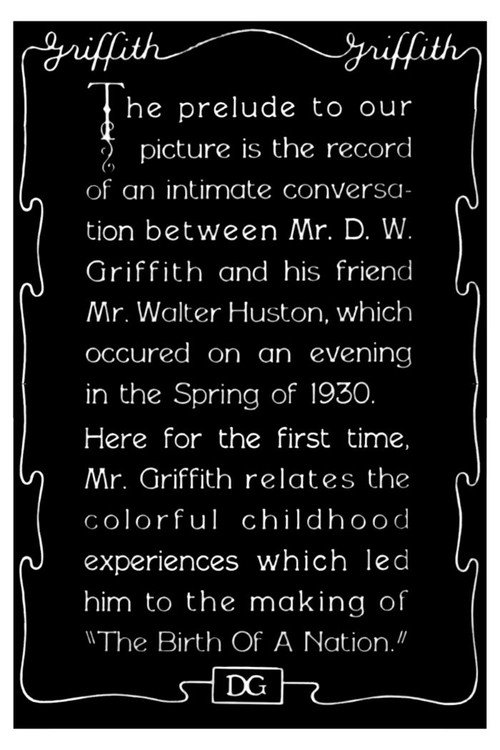 Movie poster for 1930 Prelude to "The Birth of a Nation" (1930)