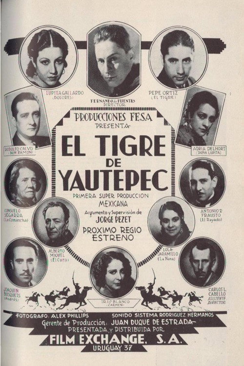 Movie poster for The Tiger of Yautepec (1933)