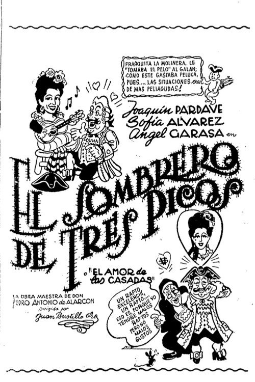 Movie poster for El sombrero de tres picos (1944)