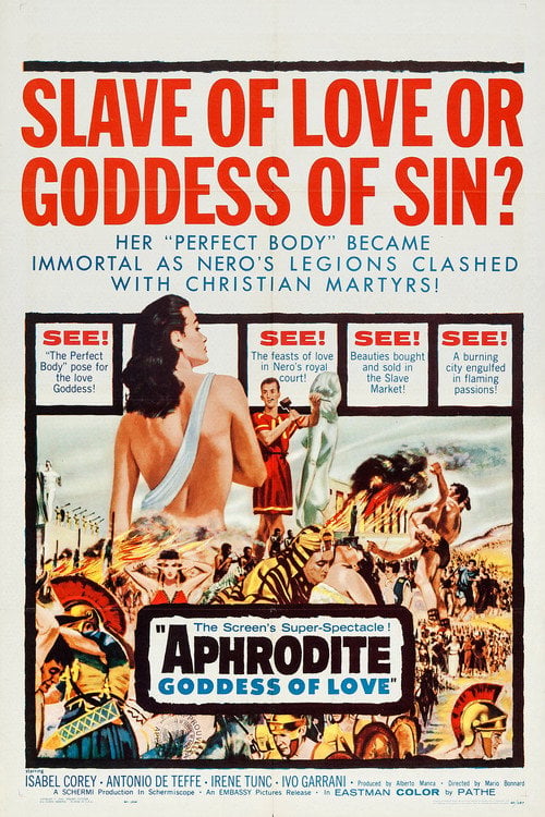 Movie poster for Aphrodite, Goddess of Love (1958)