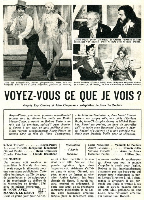 Movie poster for Voyez-vous ce que je vois (1976)