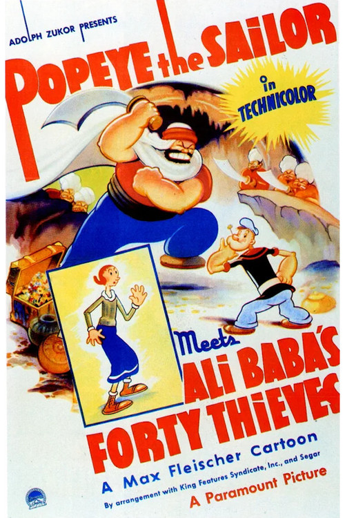 Movie poster for Popeye the Sailor Meets Ali Baba's Forty Thieves (1937)