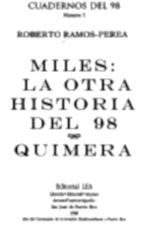 Movie poster for Miles: The Other History of 98 (1998)
