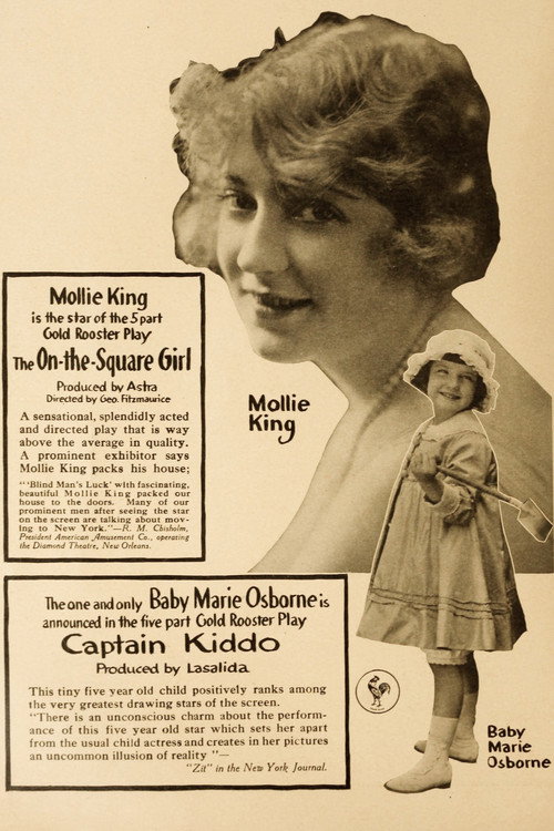 Movie poster for The On-the-Square Girl (1917)