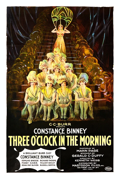 Movie poster for Three O'Clock in the Morning (1923)