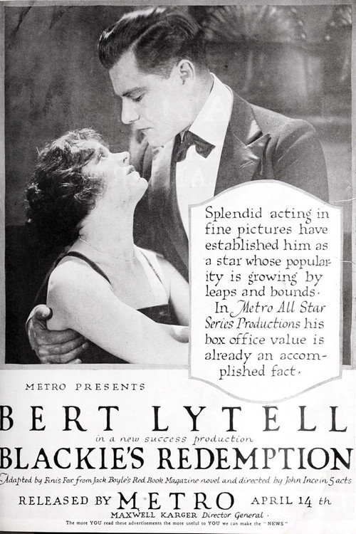 Movie poster for Blackie's Redemption (1919)