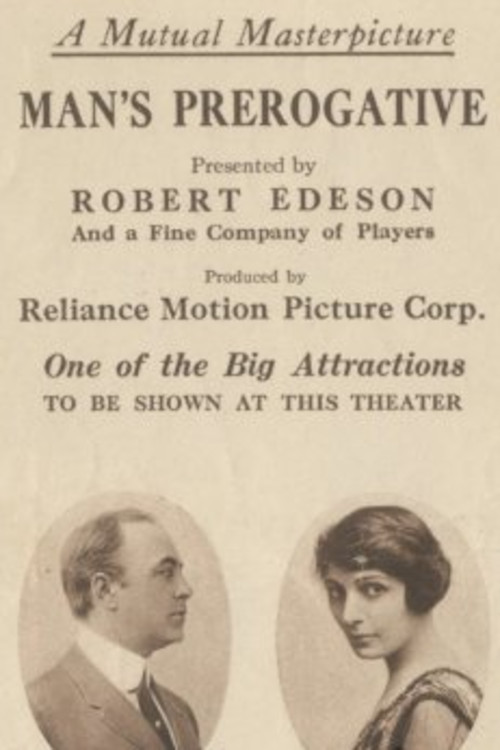 Movie poster for Man's Prerogative (1915)