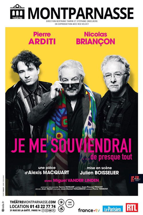 Movie poster for Je me souviendrai... de presque tout (2026)