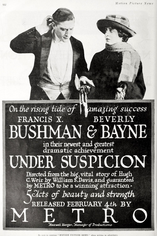 Movie poster for Under Suspicion (1918)