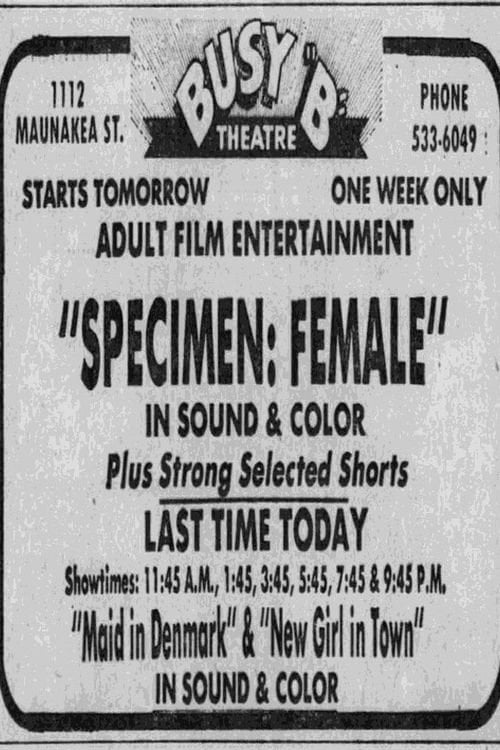 Movie poster for Specimen: Female (1971)