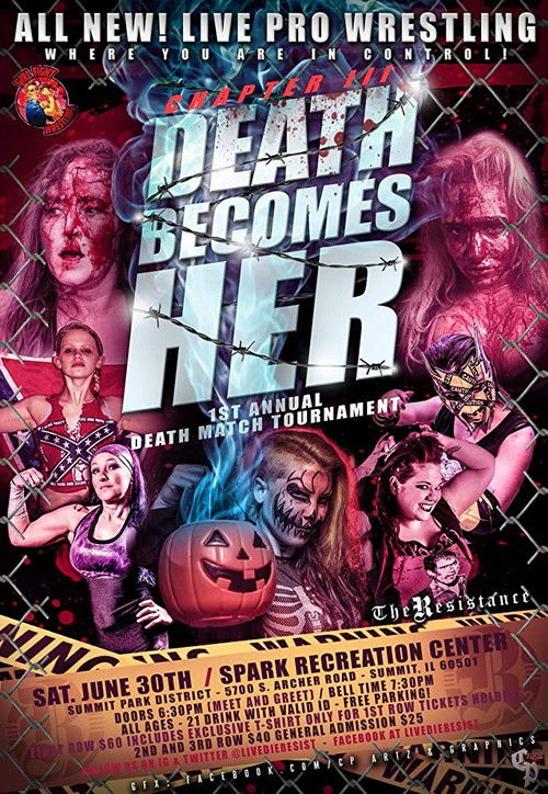 Movie poster for Resistance/Girl Fight Chapter III: Death Becomes Her Female Deathmatch Tournament (2018)
