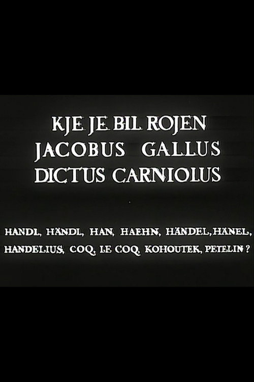 Movie poster for Where Was Jacobus Gallus Born (1967)