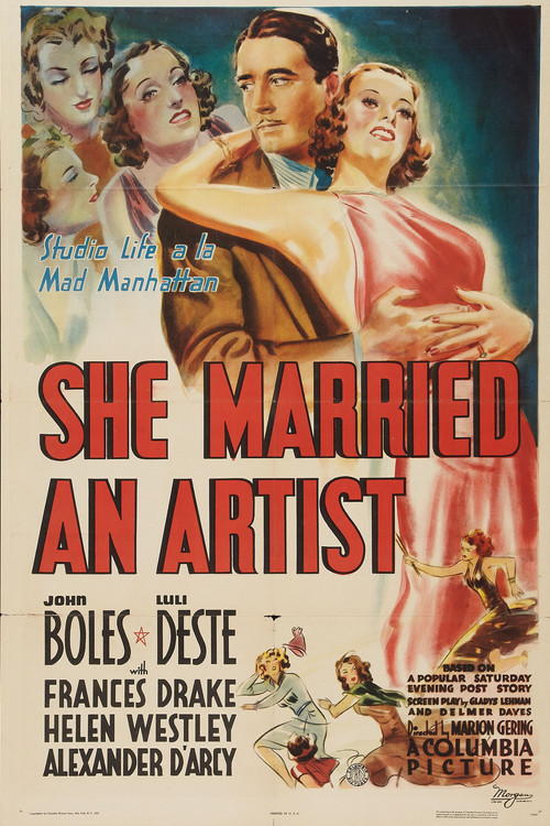 Movie poster for She Married an Artist (1937)